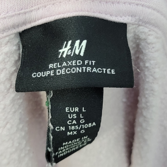 H&M Pink Hoodie Size Large - Picture 2 of 4